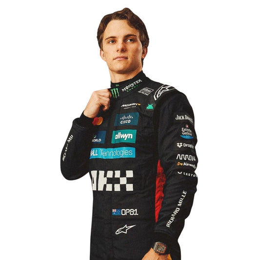 Oscar Piastri Racing Suit Replica 2025 British GP: oscar Piastri F1 Race McLaren Silverstone British GP Driver Suit.