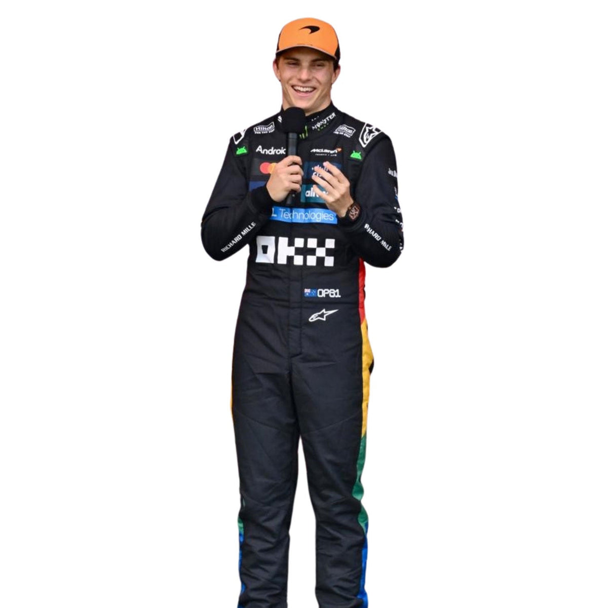 Oscar Piastri Racing Suit Replica 2025 British GP: oscar Piastri F1 Race McLaren Silverstone British GP Driver Suit.